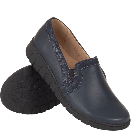 Półbuty Syrena SH 430 granatowe - komfortowe obuwie