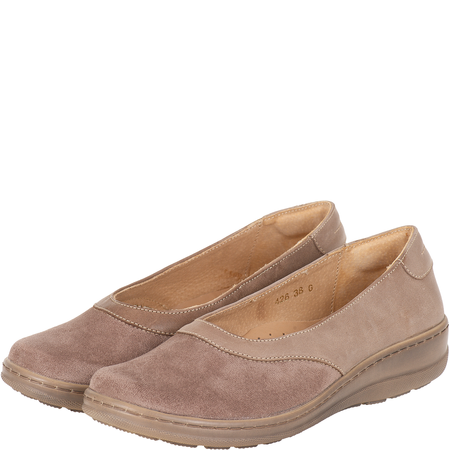 Syrena SH 426 beżowe półbuty skórzane idealne na wiosnę