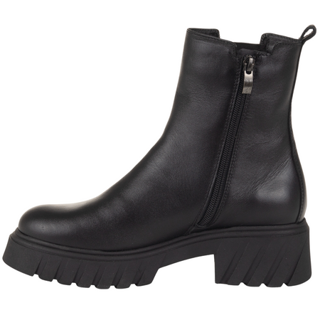 Skórzane botki, sztyblety Syrena K-274 czarne - komfortowe