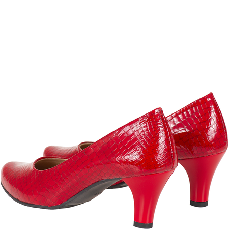 Czółenka damskie skóra naturalna Syrena SE 7115 czerwone