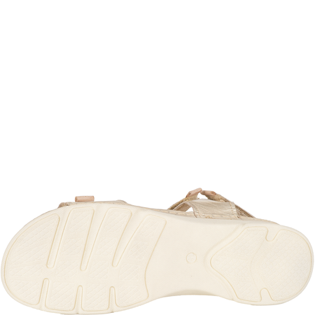 Sandały skórzane damskie marki Syrena SST 990 beżowo-złote