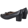 Czółenka na niskim obcasie - Syrena SE 7125A czarne - skóra naturalna
