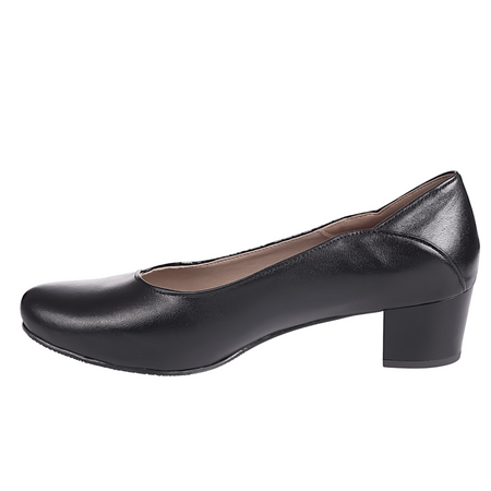 Czółenka damskie skórzane na słupku Syrena SE 7121 czarne