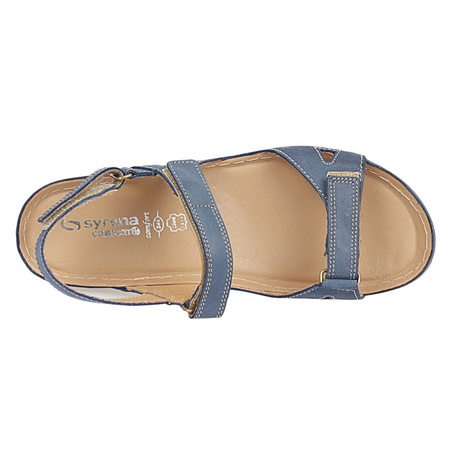 Sandały damskie skórzane granatowe Syrena Comfort SH 205