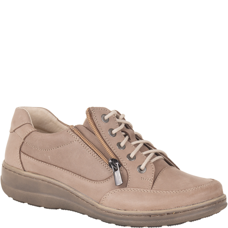 Komfortowe półbuty damskie skórzane Syrena SH 357 beżowe