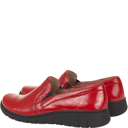 Półbuty Syrena SH 430 czerwone - komfortowe obuwie damskie