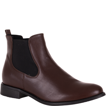 Wygodne botki damskie skórzane Syrena SWB K-265 brązowe