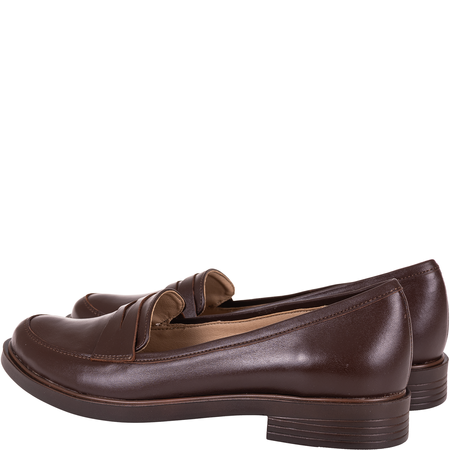 Półbuty damskie mokasyny skórzane Syrena SE 0052P brązowe