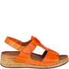 Sandały Syrena SST 995 pomarańczowe - skórzane, na rzepy