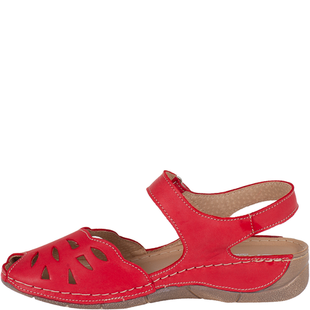 Sandały damskie skórzane Syrena SH 4011 czerwone