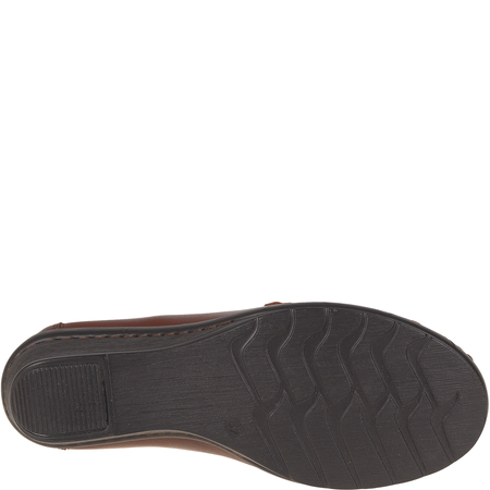 Półbuty na koturnie skórzane Syrena SST 1593/50 brązowe