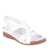 Białe sandały damskie skórzane SYRENA SST 908 