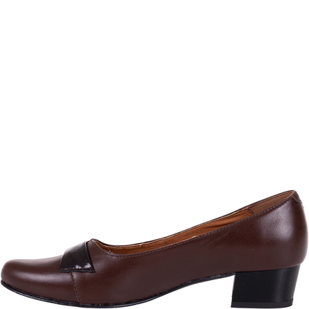 Czółenka skórzane damskie marki Syrena SWB 013 brązowe