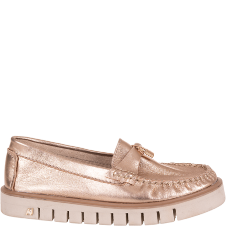 Mokasyny damskie Syrena SLA 1100/282 miedziane - skóra licowa