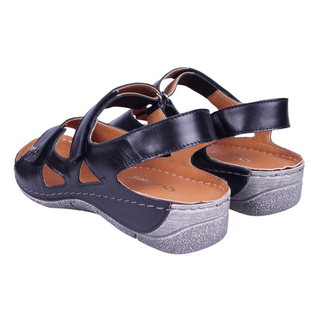 Sandały damskie skórzane SYRENA SWB 22550 czarne