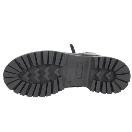 Modne botki damskie Syrena SST 4096 - skóra naturalna, ocieplane