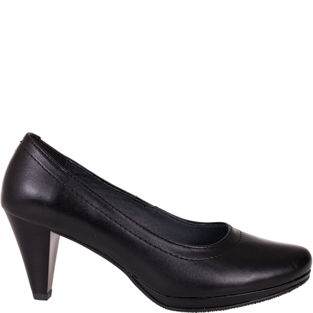 Czółenka na obcasie czarne skórzane marki Syrena SWB 151