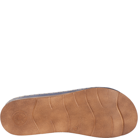 Klapki damskie skóra naturalna Syrena SST 922/M niebieskie