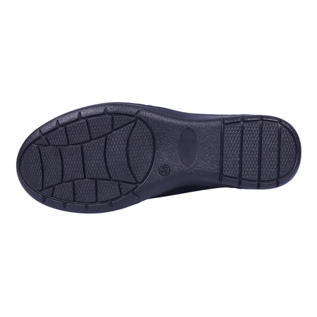 Komfortowe półbuty damskie skóra naturalna SWB 22191 czarne SYRENA