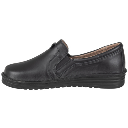 Czarne półbuty damskie skórzane SOT 079/M marki Syrena