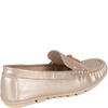 Syrena SLA 1099, skórzane mokasyny damskie, wsuwane, kolor szampan