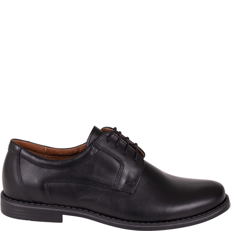 Skórzane półbuty męskie marki Syrena SI 424-459-2 czarne