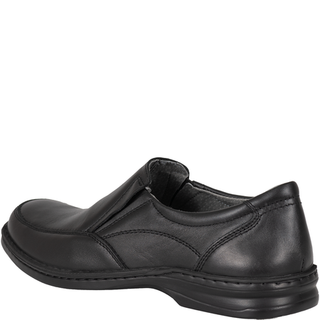 Półbuty męskie Syrena SH 871 - skóra naturalna, czarne