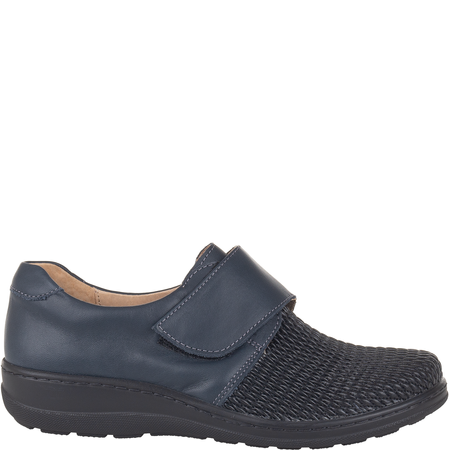 Półbuty damskie na haluksy tęgość H - Syrena SH 382 granat