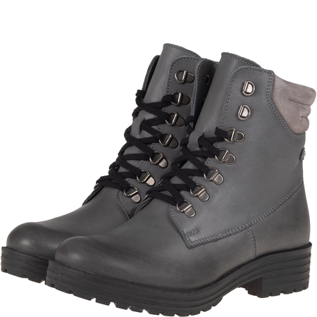 Botki damskie Syrena SST 4064 grafit - skóra naturalna