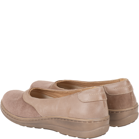 Syrena SH 426 beżowe półbuty skórzane idealne na wiosnę