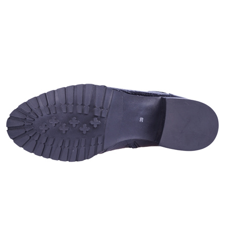 Czarne botki damskie skóra Syrena SK 222051