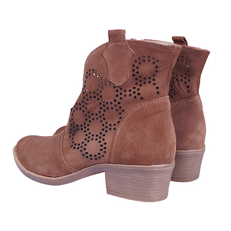 Kowbojki damskie zamszowe skóra naturalna Syrena SOP 612 rude