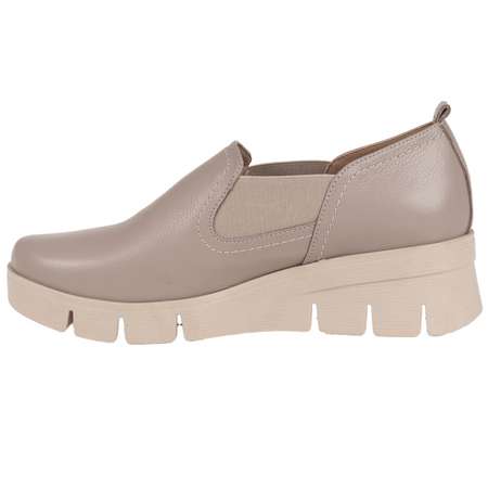 Półbuty na koturnie damskie Syrena SE P230M cappuccino