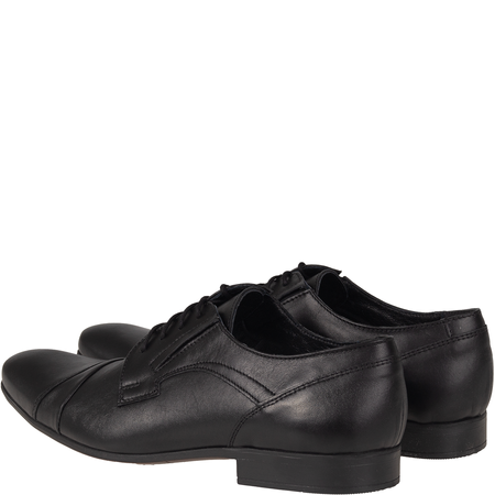 Półbuty męskie wizytowe skórzane Syrena SST 151 czarne