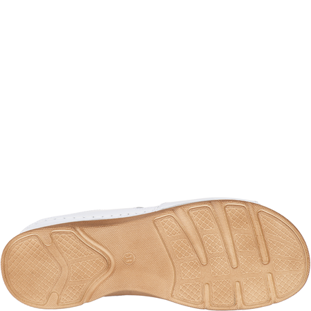 Klapki damskie Syrena SST 925 białe skóra naturalna