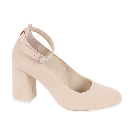 Zamszowe czółenka damskie marki Syrena SEDA 328 beż