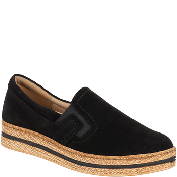 Półbuty skórzane Syrena SE 0577 czarne, nubuk - styl i wygoda