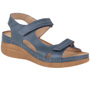 Sandały na platformie marki Syrena - SOT 435 granatowe