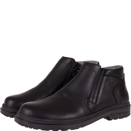 Trzewiki męskie Syrena SH 886 czarne – skóra naturalna