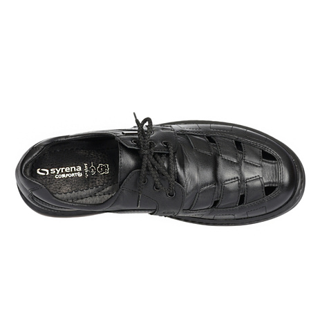 Przewiewne półbuty skórzane męskie Leon marki Syrena