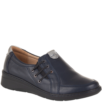 Półbuty damskie granatowe Syrena SE P-264 - skóra naturalna