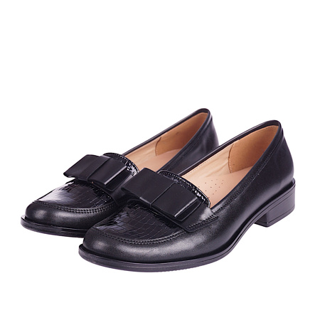 Mokasyny damskie skóra naturalna marki Syrena SE 053 P czarne