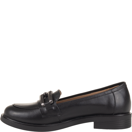 Skórzane mokasyny damskie Syrena SE 286 w kolorze czarnym