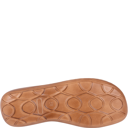 Skórzane klapki damskie marki Syrena SST 663 żółte