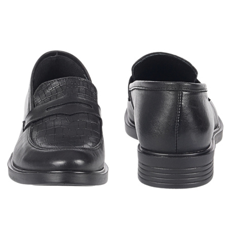 Mokasyny damskie Syrena SE 02882 w kolorze czarnym