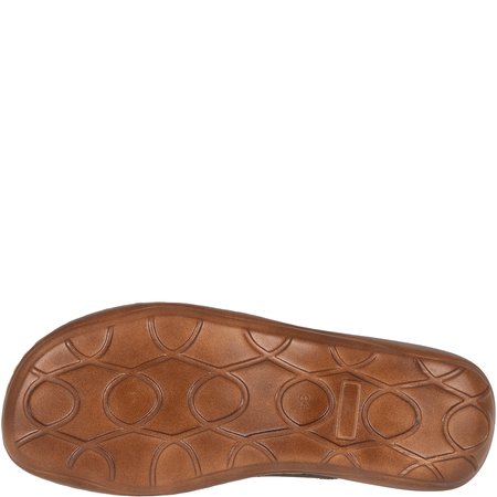 Klapki damskie skórzane Syrena SST 664 czarno-rude