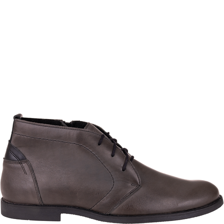 Trzewiki męskie Syrena SST 176 grafit - skóra naturalna