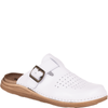 Białe klapki męskie Inblu VE0002KU skórzane sanitarne z klamrą