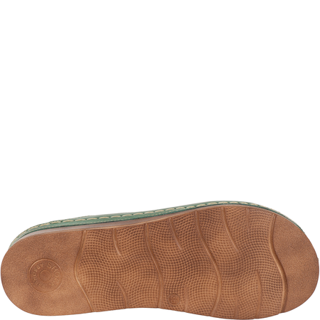 Klapki damskie skóra naturalna Syrena SST 922 zielone