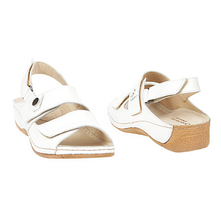 Sandały damskie skórzane SYRENA SWB 538+ białe